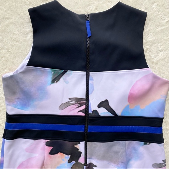 G.I.L.I plus size water color sheath dress Ponte scuba exposed zipper size 22 - Picture 8 of 11